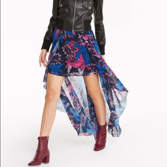 Patrizia Pepe Tropical Flower High-Low Hem Skirt - IT 40 - Picture 3 of 9